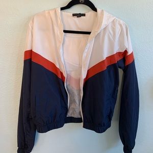 Windbreaker with hoodie